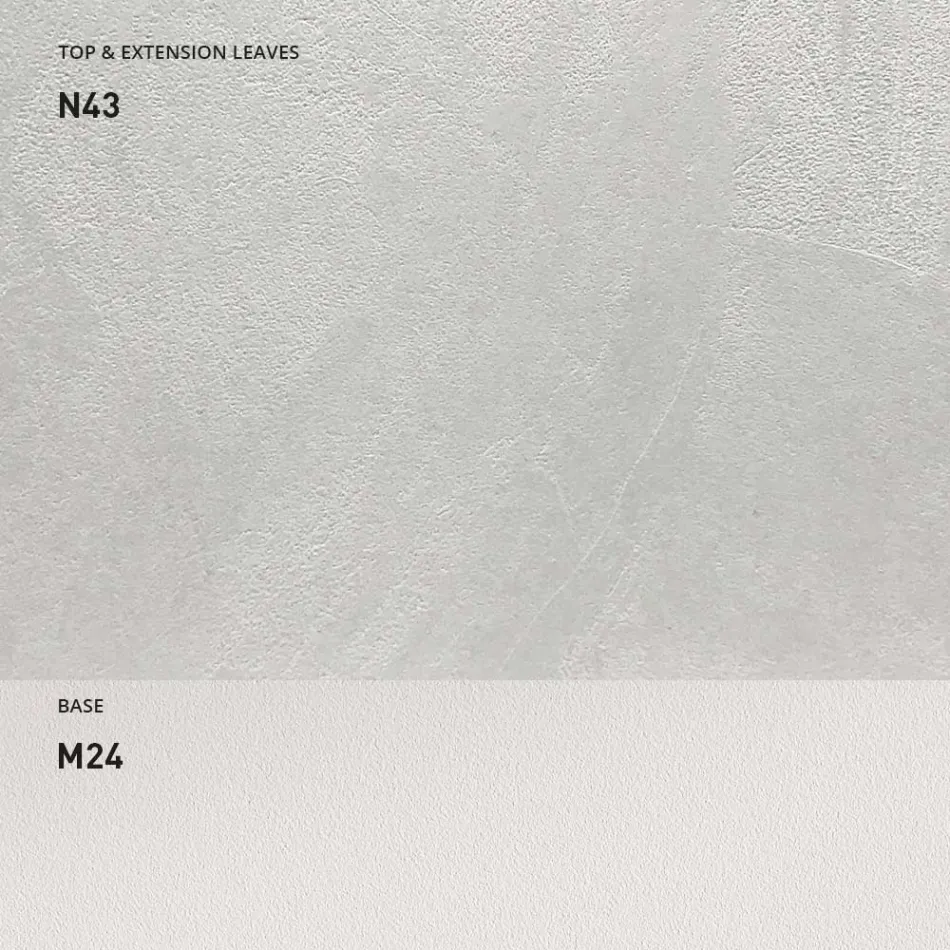 Mesa de Jantar Extensível 190 cm Metal e Madeira Made in Italy - Euclidiana Viadurini