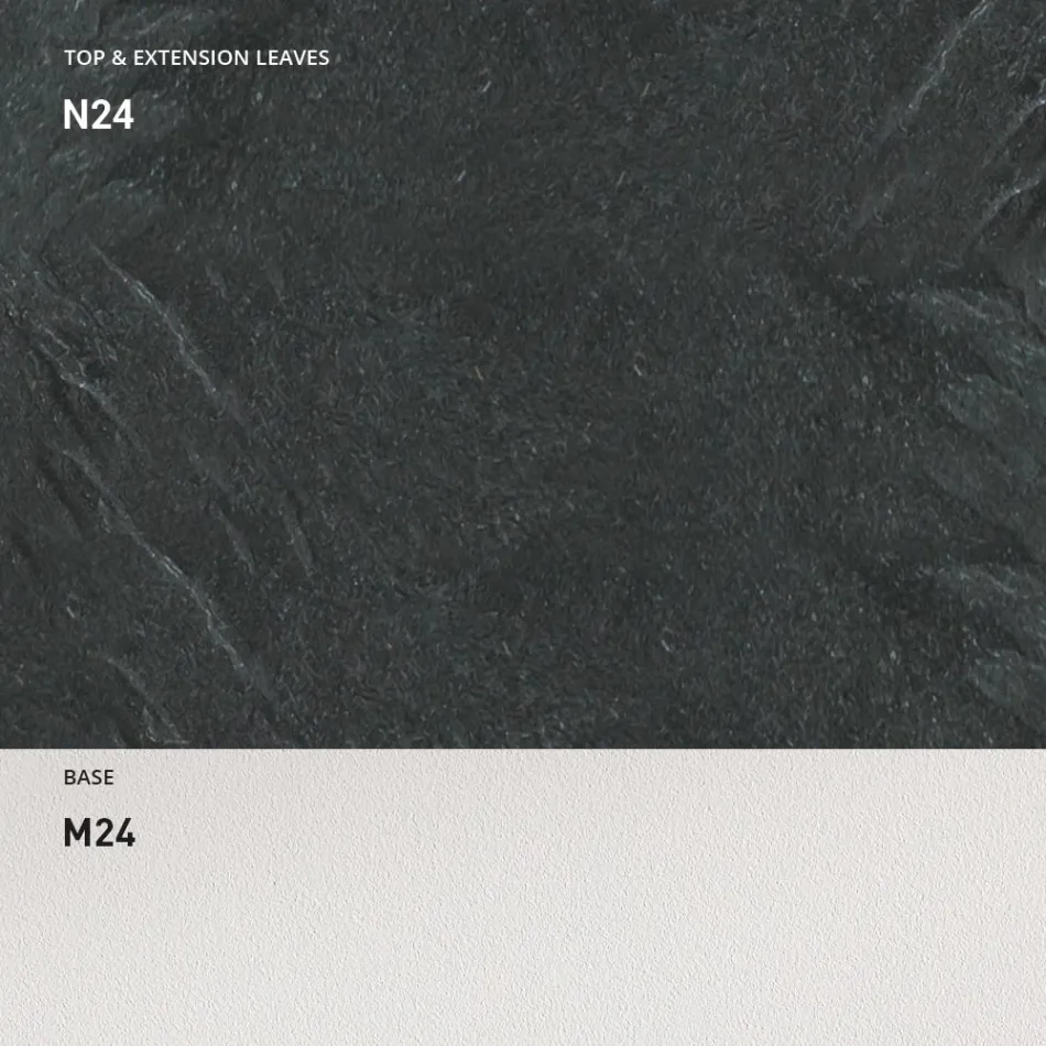 Mesa de Jantar Extensível 190 cm Metal e Madeira Made in Italy - Euclidiana Viadurini