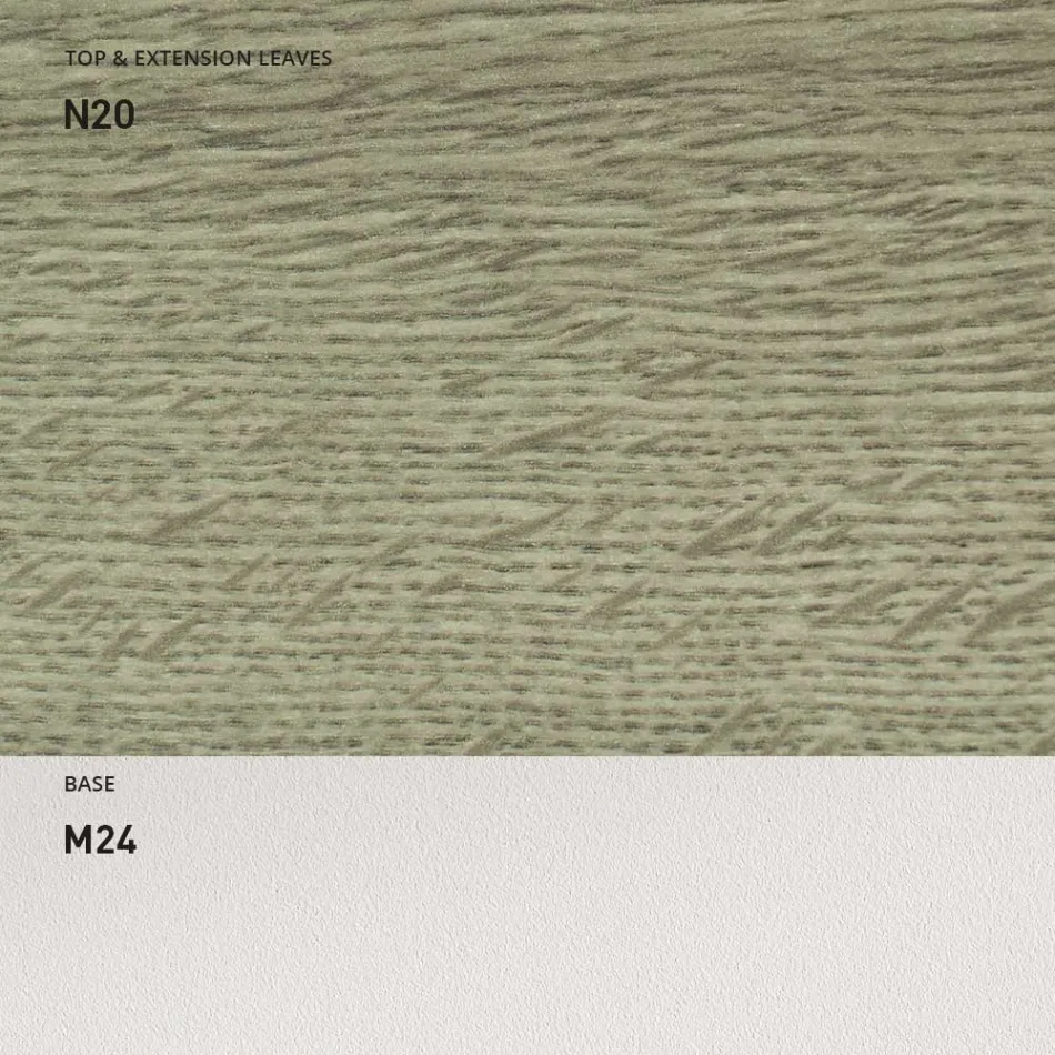 Mesa de Jantar Extensível 190 cm Metal e Madeira Made in Italy - Euclidiana Viadurini