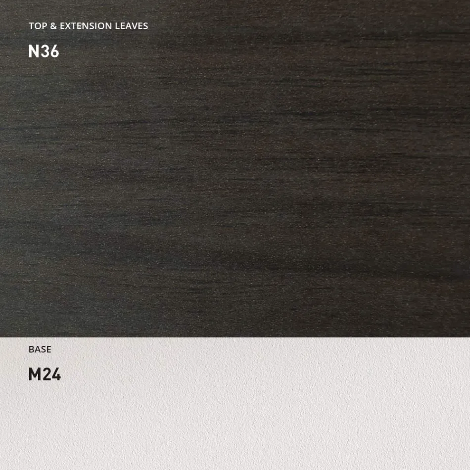 Mesa de Jantar Extensível 190 cm Metal e Madeira Made in Italy - Euclidiana Viadurini