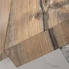 Mesa de jantar extensível até 255 cm em Plexiglass e Madeira Made in Italy - Francoise Viadurini