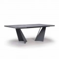 Mesa de Jantar Extensível Até 294 cm em Gres e Metal Made in Italy - Nuzzio