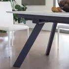 Mesa de jantar extensível Tampo de cerâmica até 2,8 m Fabricado na Itália - Paoluccio Viadurini