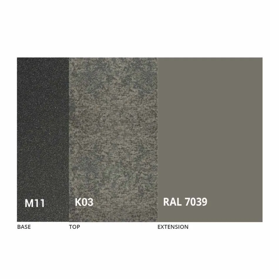 Mesa de jantar extensível Tampo de cerâmica até 2,8 m Fabricado na Itália - Paoluccio Viadurini