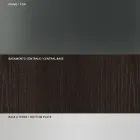 Mesa de jantar com tampo quadrado de vidro e base de madeira fabricada na Itália - Kuadro Viadurini