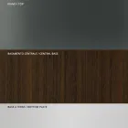 Mesa de jantar com tampo quadrado de vidro e base de madeira fabricada na Itália - Kuadro Viadurini