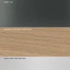 Mesa de jantar com tampo quadrado de vidro e base de madeira fabricada na Itália - Kuadro Viadurini