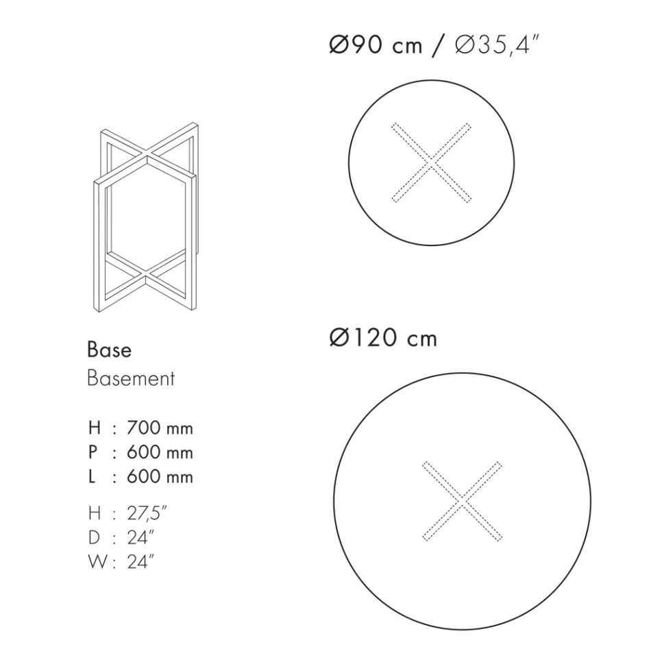Mesa de jantar com tampo redondo em grés porcelânico made in Italy - Emilio Viadurini