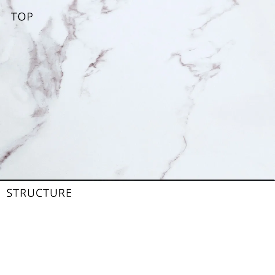 Mesa de Jantar de Jardim em Alumínio e Hpl ou Grés, Vários Acabamentos - Filomena Viadurini