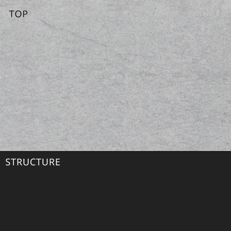 Mesa de Jantar de Jardim em Alumínio e Hpl ou Grés, Vários Acabamentos - Filomena Viadurini