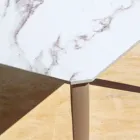 Mesa de Jantar de Jardim em Alumínio e Hpl ou Grés, Vários Acabamentos - Filomena Viadurini