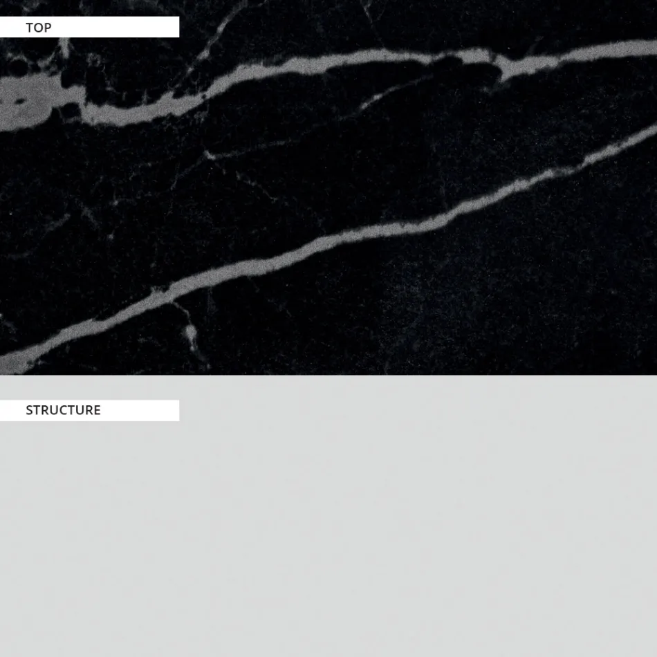 Tampo de mesa de jantar de jardim em grés porcelânico fabricado na Itália - Tarik Viadurini