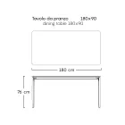 Tampo de mesa de jantar de jardim em grés porcelânico fabricado na Itália - Tarik Viadurini