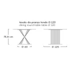 Mesa de jantar ao ar livre em alumínio e grés Top Made in Italy - Donovan Viadurini