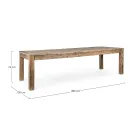 Mesa de Jantar em Madeira de Olmo Reciclado Design Clássico Homemotion - Badia Viadurini