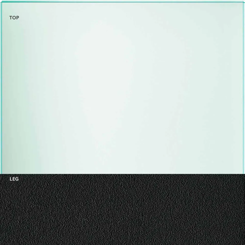 Mesa de Jantar em Vidro Transparente e Metal Várias Cores 5 Tamanhos - Aschio Viadurini