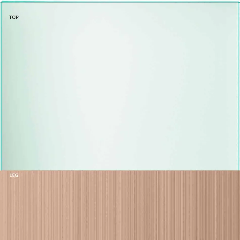 Mesa de Jantar em Vidro Transparente e Metal Várias Cores 5 Tamanhos - Aschio Viadurini