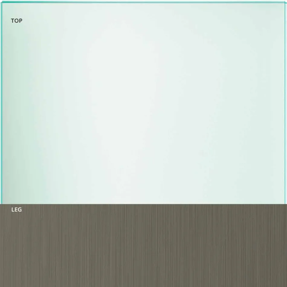 Mesa de Jantar em Vidro Transparente e Metal Várias Cores 5 Tamanhos - Aschio Viadurini