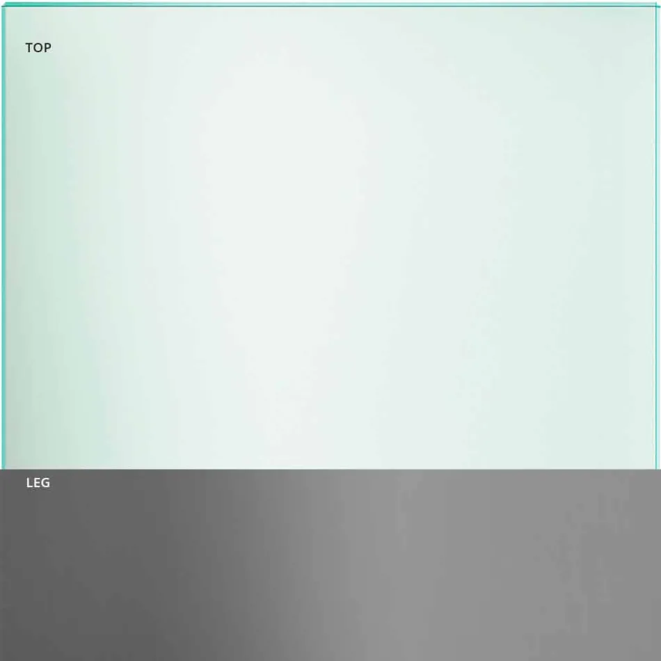 Mesa de Jantar em Vidro Transparente e Metal Várias Cores 5 Tamanhos - Aschio Viadurini