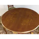 Mesa de jantar redonda extensível 240 cm em madeira made in Italy - barroco Viadurini