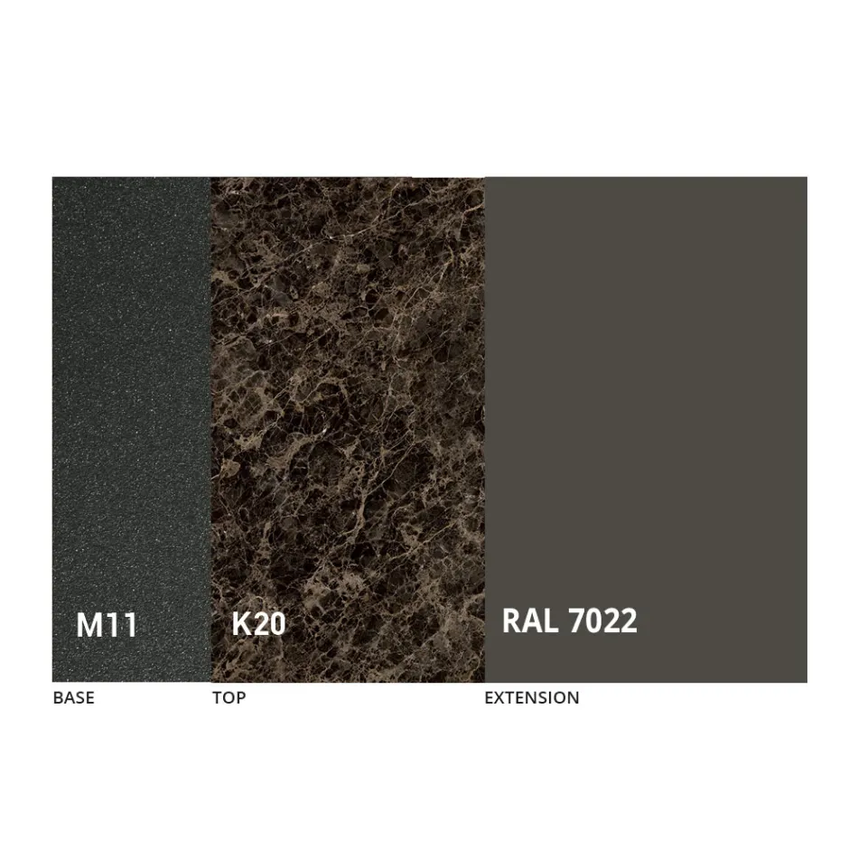 Mesa de jantar redonda com tampo extensível até 180 cm Made in Italy - Muschio Viadurini