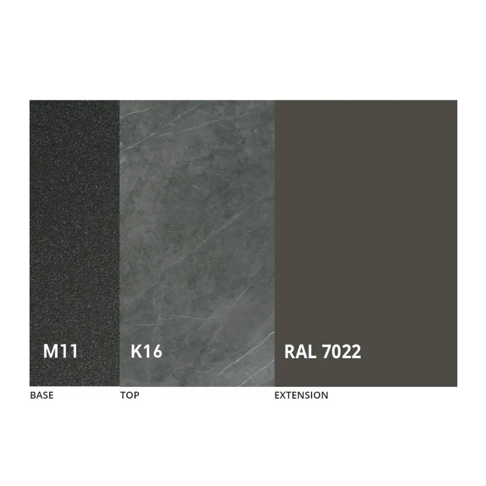 Mesa de jantar redonda com tampo extensível até 180 cm Made in Italy - Muschio Viadurini