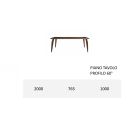Estrutura e tampo da mesa de jantar em madeira maciça Made in Italy - Giustino Viadurini