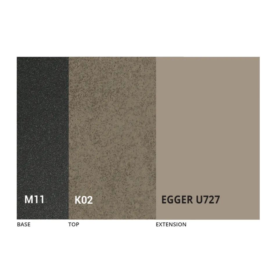 Mesa de jantar redonda extensível até 270 cm em cerâmica fabricada na Itália - Muschio Viadurini