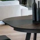 Mesa de jantar redonda extensível até 270 cm em cerâmica fabricada na Itália - Muschio Viadurini