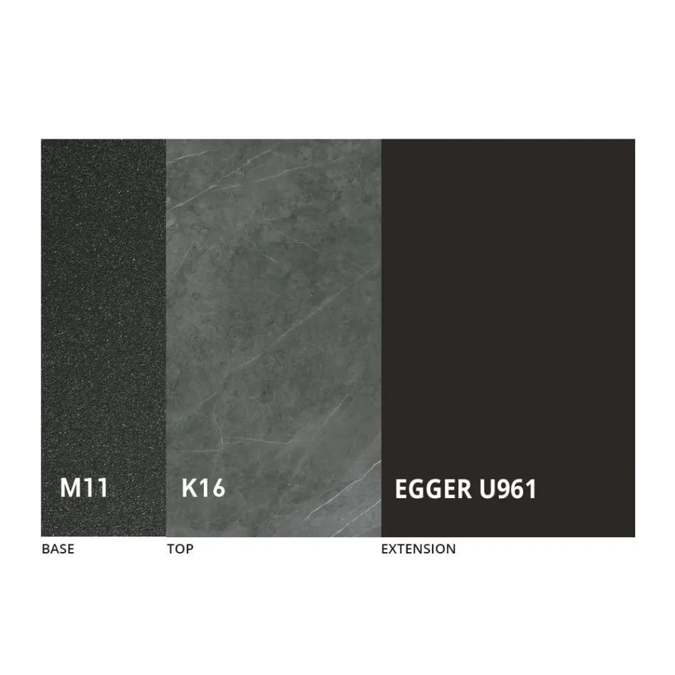 Mesa de jantar redonda extensível até 270 cm em cerâmica fabricada na Itália - Muschio Viadurini