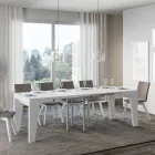 Mesa quadrada extensível até 246 cm em madeira fabricada na Itália - flor Viadurini