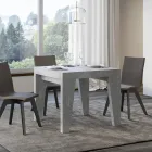Mesa quadrada extensível até 246 cm em madeira fabricada na Itália - flor Viadurini