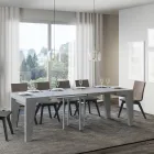 Mesa quadrada extensível até 246 cm em madeira fabricada na Itália - flor Viadurini