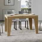 Mesa quadrada extensível até 440 cm em madeira fabricada na Itália - flor Viadurini