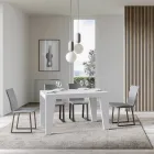 Mesa quadrada extensível até 440 cm em madeira fabricada na Itália - flor Viadurini
