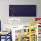 Mesa quadrada extensível e 4 cadeiras coloridas fabricadas na Itália - Coral Viadurini