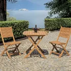 Mesa Externa Quadrada em Madeira de Acácia - Pôr do Sol Viadurini