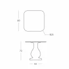 Mesa quadrada da sala de jantar, HPL Top - décimo nono século por Slide Viadurini
