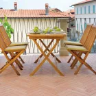 Mesa de jardim retangular 120x70 cm em teca - Alba Viadurini