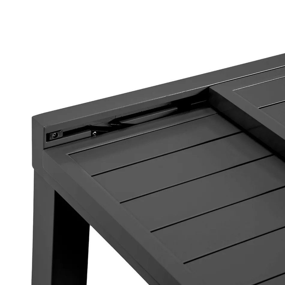 Mesa retangular extensível até 210 cm em alumínio - Pennarello Viadurini