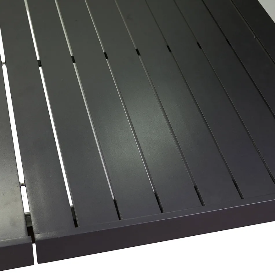 Mesa retangular extensível até 240 cm para uso exterior em alumínio - Folha Viadurini