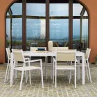 Mesa retangular extensível até 240 cm para uso exterior em alumínio - Folha Viadurini