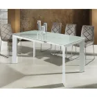 Mesa de jantar extensível com um design moderno Jordy, 160x90xH76 cm Viadurini