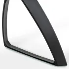 Mesa Retangular com Tampo em Folheado de Carvalho e Base em Alumínio - Logan Viadurini