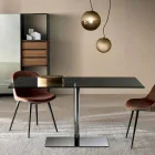 Mesa retangular moderna em vidro fumado ou extraleve fabricado na Itália - Dolce Viadurini