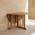 Mesa de Jardim Dobrável em Teca - Yggdrasil Viadurini
