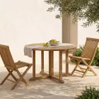 Mesa de Jardim Dobrável em Teca - Yggdrasil Viadurini