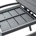 Mesa redonda extensível em alumínio antracite (170 cm) - Rivara Viadurini