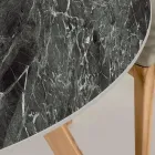 Mesa Externa Redonda em Cerâmica Verde França Fabricada na Itália - Pegaso Viadurini