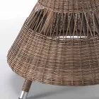 Mesa de jardim redonda com 4 poltronas com braços - Gigi Viadurini